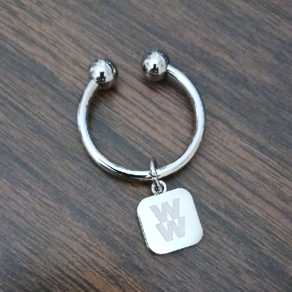 WW Silver-tone Keychain Ring EUC